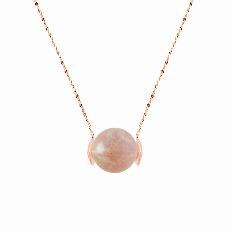 PINK MOONSTONE small cosmos pink moonstone necklace - Necklaces - Gemstone Pink