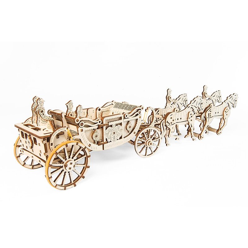 /Ugears/ Ukrainian wooden model Royal Carriage - Gadgets - Wood 