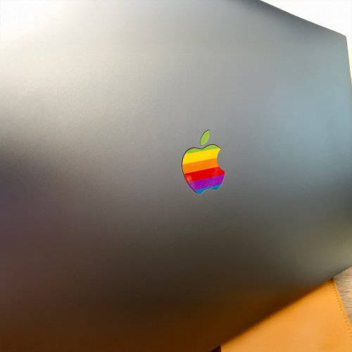 レインボーアップルロゴステッカー MacBook Pro Air 新旧モデル