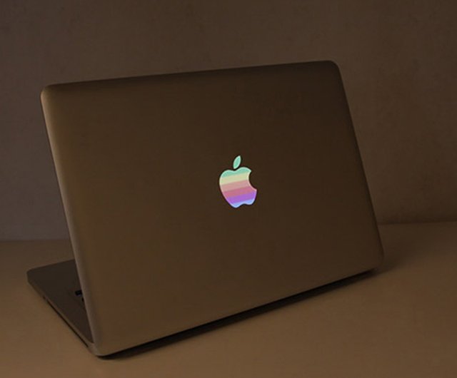 レインボーアップルロゴステッカー MacBook Pro Air 新旧モデル