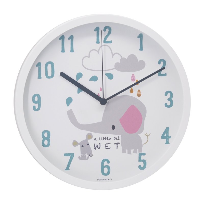 Cute - Green Elephant Silent Clock (Only 4 units left) - นาฬิกา - พลาสติก ขาว