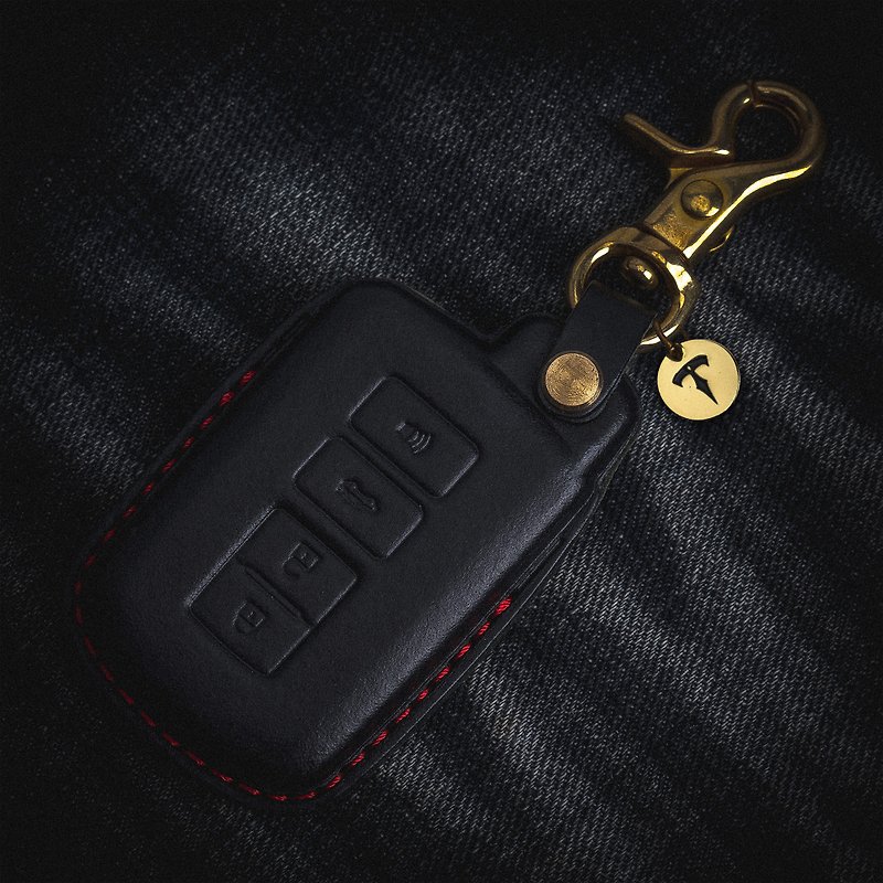 【現貨版】豐田 TOYOTA Yaris RAV4 Camry Altis CHR汽車鑰匙皮c - 鑰匙圈/鑰匙包 - 真皮 黑色