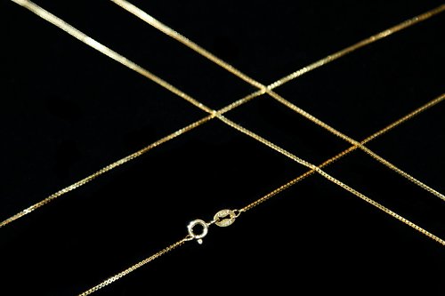 鉍元素 SBI 【加購區】0.8mm 45公分 鍍白金、黃金 兩款925純銀格子鏈