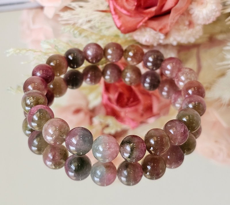 High-quality fairy-style watermelon tourmaline-pictured - Bracelets - Crystal Multicolor