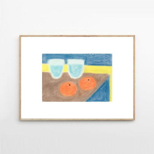LIGHTO 光印樣 【瑞典掛畫】Nina Flagstad Kvorning | 水杯與橘子