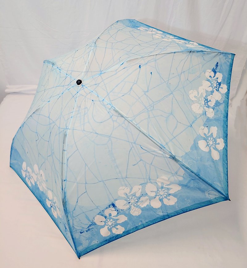 Floating dyed tung flower double folding umbrella - Other - Waterproof Material 