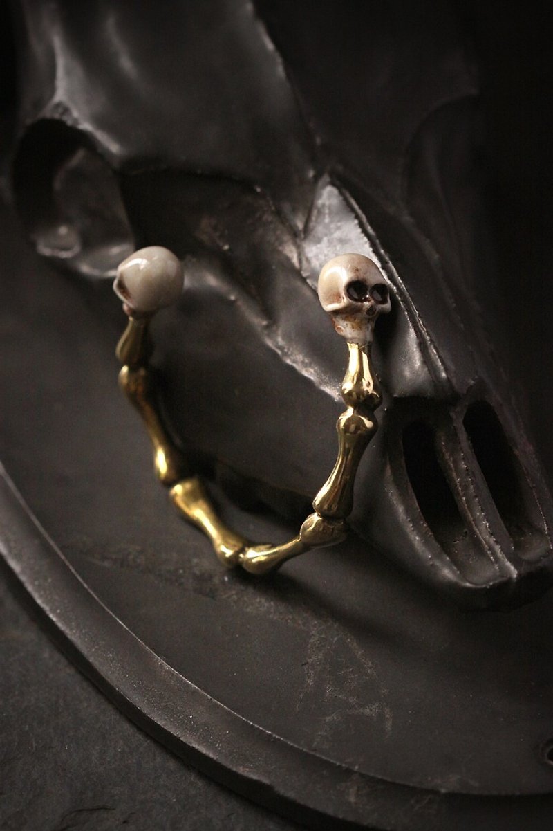 Skulls Bracelet Hand-Paint Version by DEFY - Bracelets - Other Metals 
