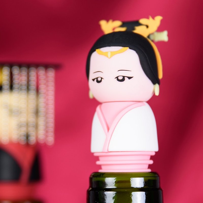 Empress Bottle Cork│Emperor Han Guanglie Food Grade Silicone Gift | The Palace Museum Authorization - เครื่องครัว - ซิลิคอน สึชมพู