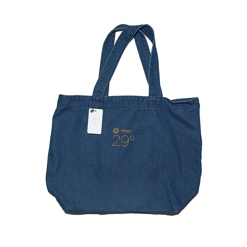 Tokyo Temperature Denim Large Tote Bag Tcollector - Handbags & Totes - Cotton & Hemp Blue
