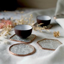 Tea coasters/glass coasters/inlaid glass