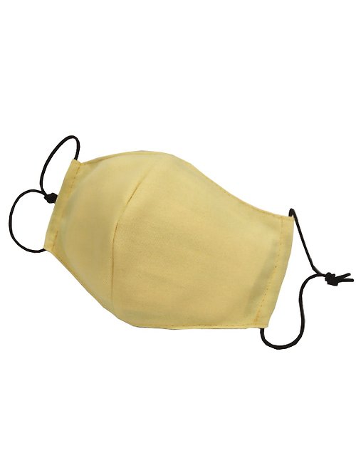 pegasus 鵝黃色成人弧形立體布口罩套 / 外層環保紗布- 透氣款