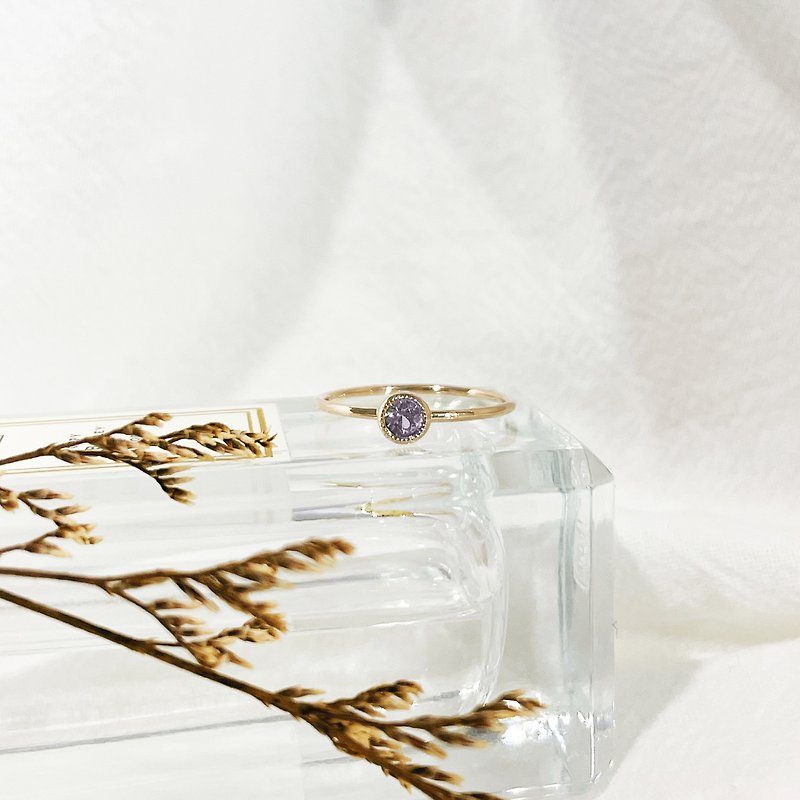 Sleeping Venus (lavender) | 18K AW 04 Ring (gift/birthday gift/lover gift) - แหวนทั่วไป - เครื่องเพชรพลอย สีเงิน