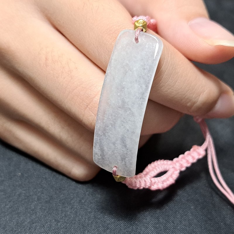 [May Nothing Happen] Ice Jadeite Wushi Braided Bracelet | Natural Burmese Jade A-grade | Gift - สร้อยข้อมือ - หยก สีใส