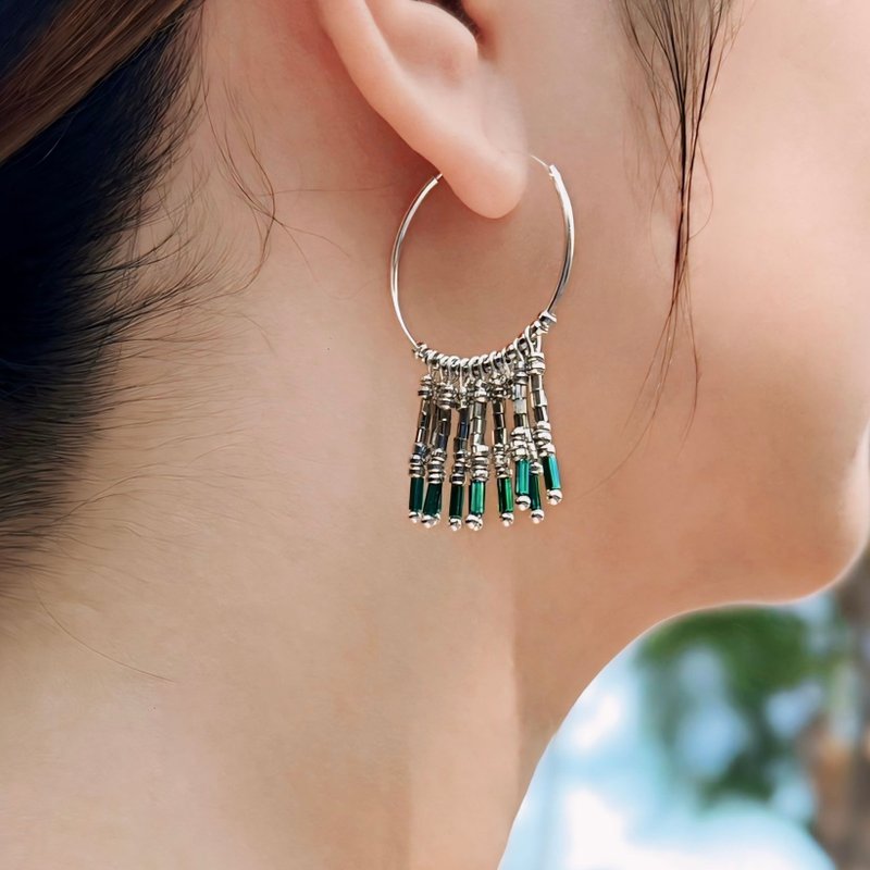 Bohemian Silver Earrings - ต่างหู - เงินแท้ หลากหลายสี