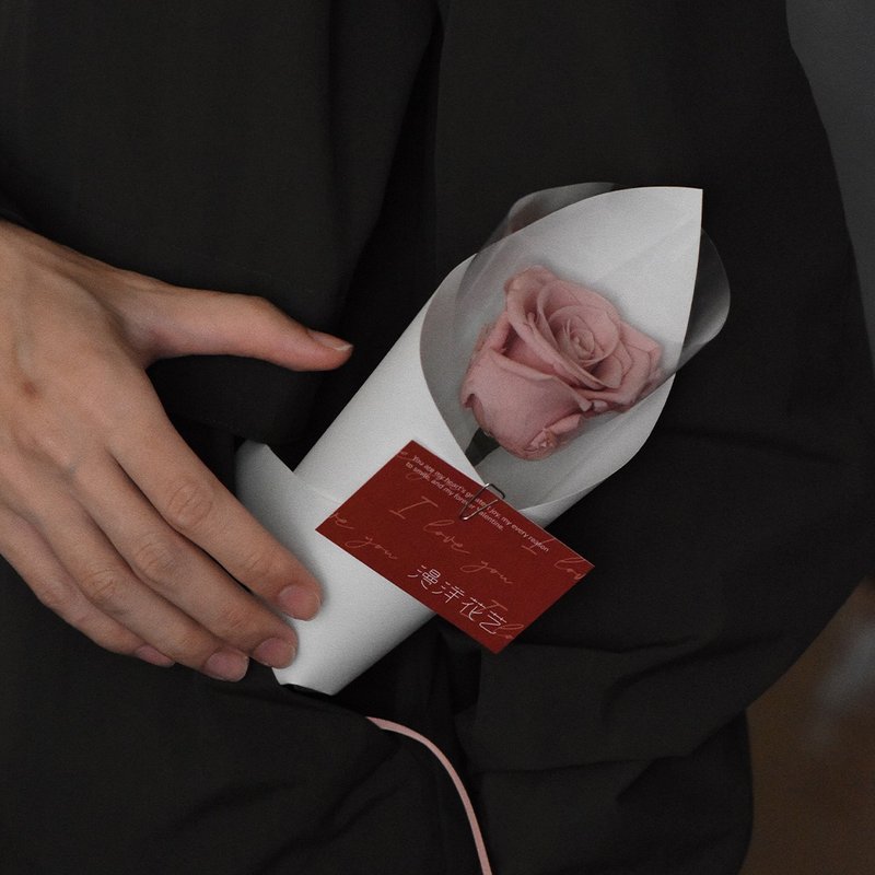 Ready Stock. Blush Pink Preserved Rose Bouquet – Classic Single Rose Gift - 乾燥花/永生花 - 植物．花 粉紅色