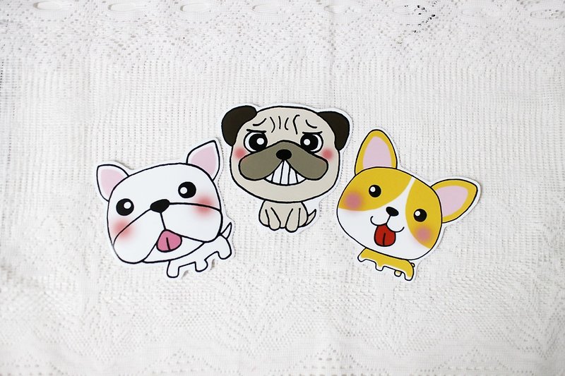 Waterproof Sticker Set_Mao Kid Dog Series (3 sheets in full set) - สติกเกอร์ - วัสดุกันนำ้ 