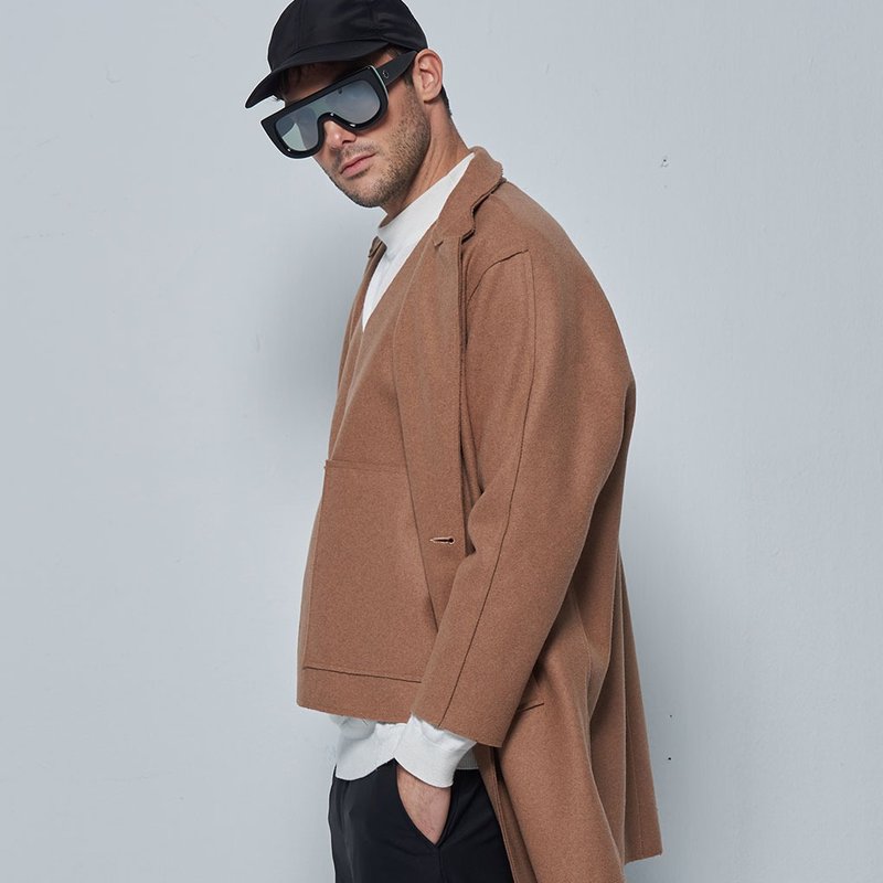 Stone@s Wool Coat In Brown / 駝色 羊毛大衣 外套 - 男夾克/外套 - 羊毛 卡其色