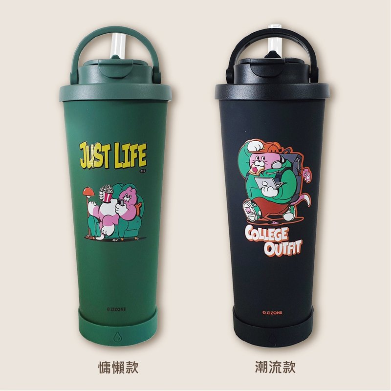 【ZIZONE】提把雙飲杯 隨行杯 水杯 保溫杯 - 保溫瓶/保溫杯 - 其他金屬 黑色
