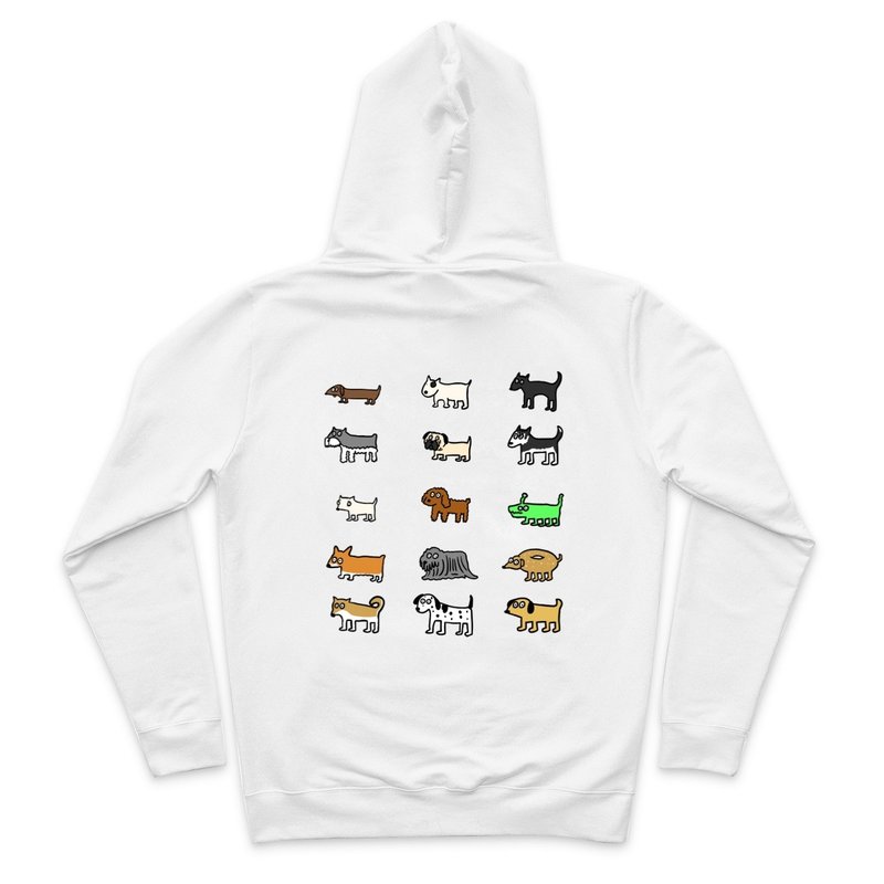 Dog - Hooded T - 2 colors - Unisex Hoodies & T-Shirts - Cotton & Hemp Blue