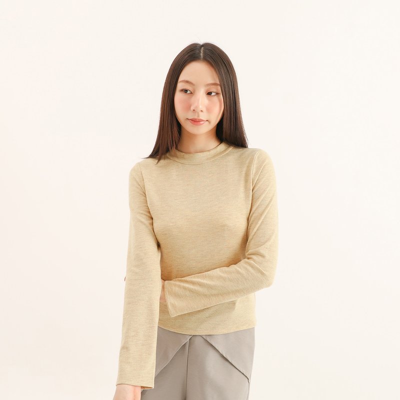 Serenor_從容毛料針織上衣_25AF003_黃 - 女襯衫 - 其他材質 黃色