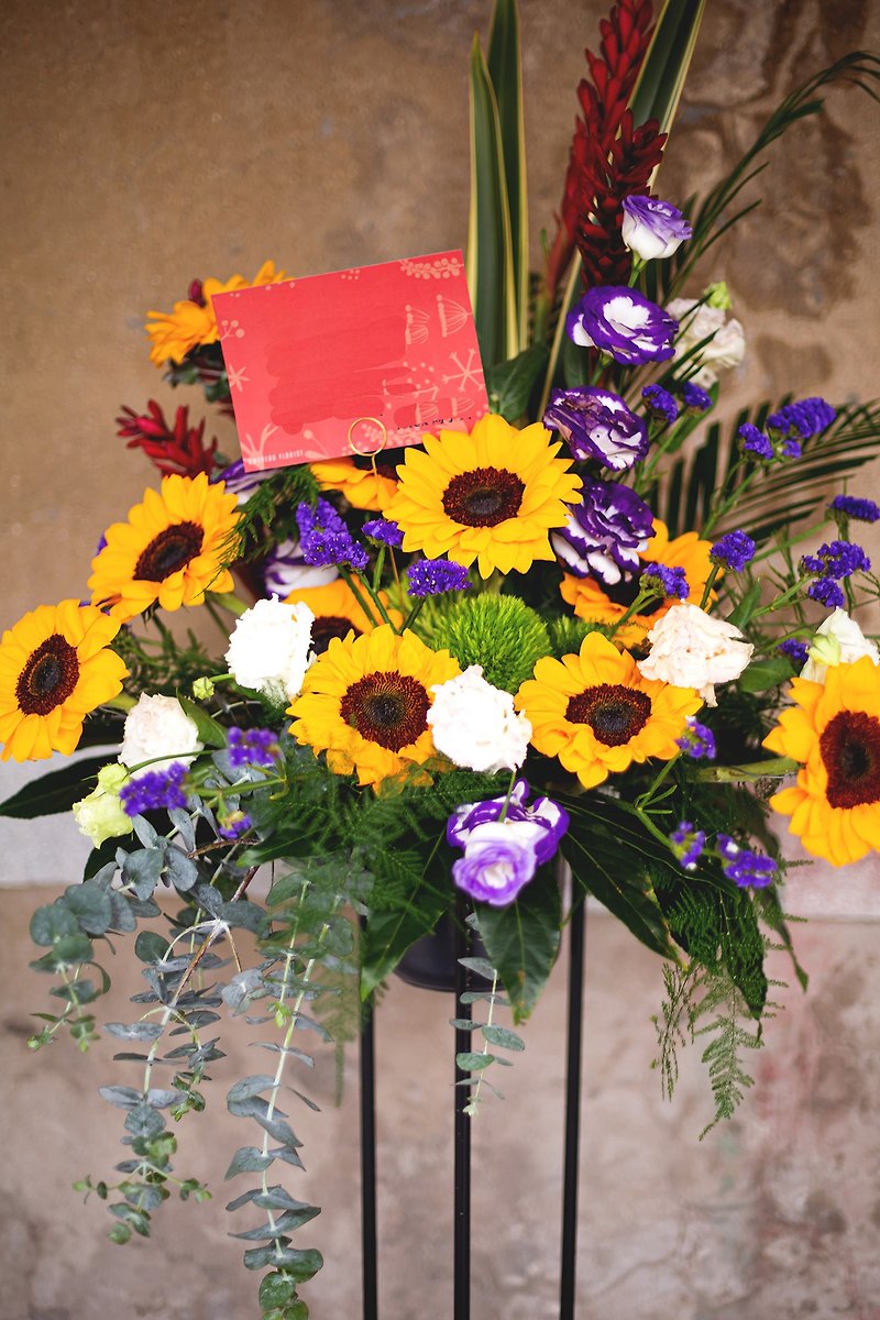 【Omededo congratulations and blessings】Elevated flower basket Congratulations to the opening of the concert Congratulations to Huang Cai - Plants - Plants & Flowers Yellow