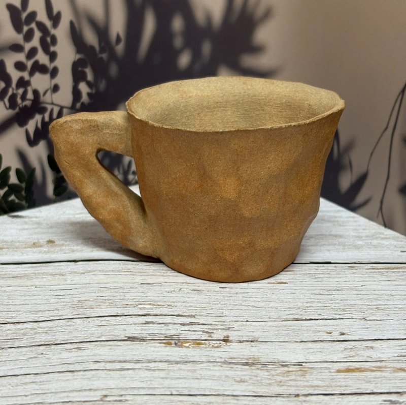 純手工陶瓷小品咖啡杯 - 咖啡杯/馬克杯 - 陶 卡其色