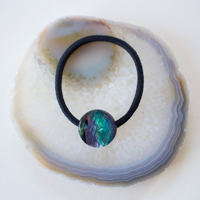 pearl opal hair accessory (black) - 髮飾 - 貝殼 黑色