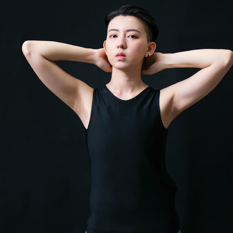 AIR+黏式全身網布輕薄透氣束胸內衣-黑/白 - 女內衣褲 - 聚酯纖維 黑色