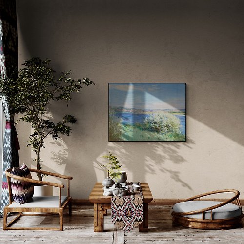 LIGHTO 光印樣 【印象派掛畫】莫內 Monet: 維特伊附近的塞納河畔