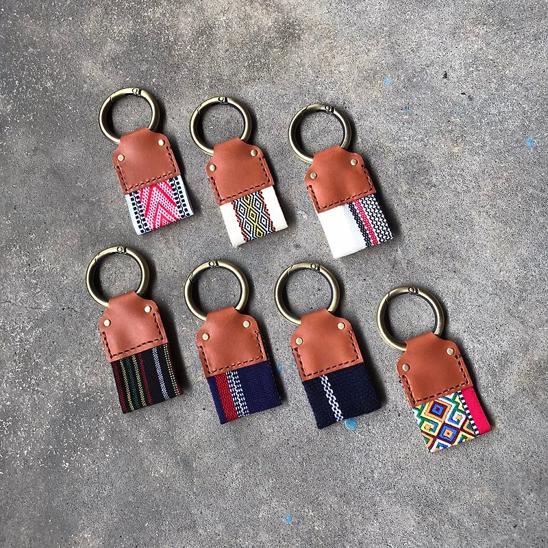 Aboriginal Totem Key Ring|| Gift Packaging|| Gift Commemorative National Style - Keychains - Genuine Leather Multicolor