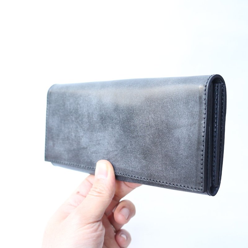BC2 　long wallet - 長短皮夾/錢包 - 真皮 黑色