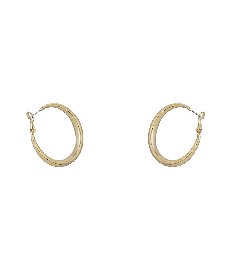 Recovery Finish - Metal Earrings (Gold) - ต่างหู - โลหะ สีทอง