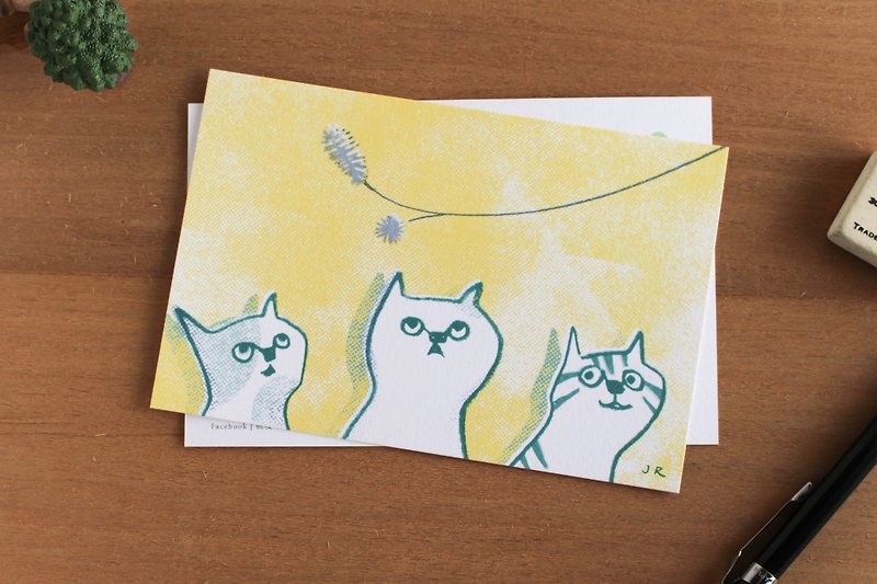 Play together postcard - การ์ด/โปสการ์ด - กระดาษ สีเหลือง