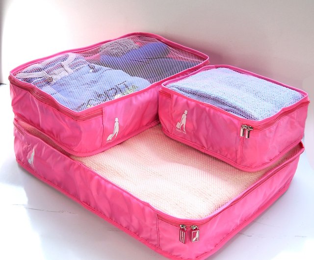 Suitcase clothing storage bag - medium building block stacking