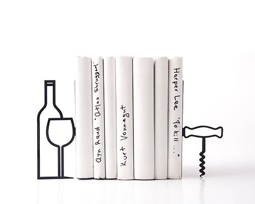 Design Atelier Article Metal Kitchen bookends // Less whine more wine // FREE SHIPPING WORLDWIDE //