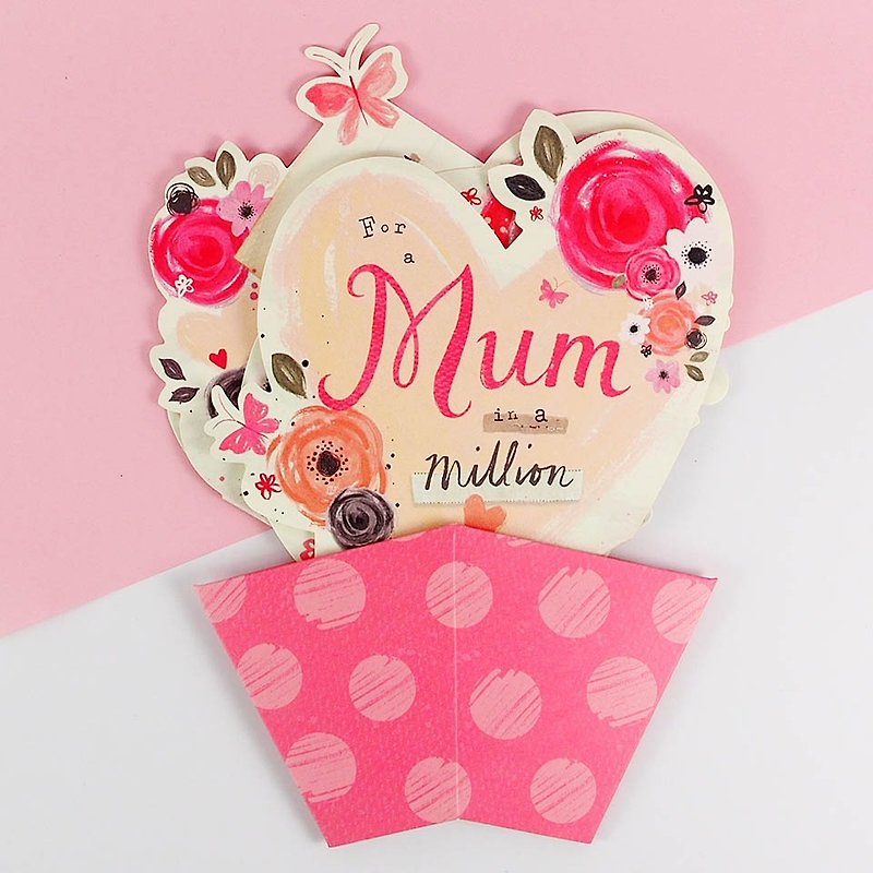 3D stereoscopic rose vase] [Mother's Day Card - Cards & Postcards - Paper Pink