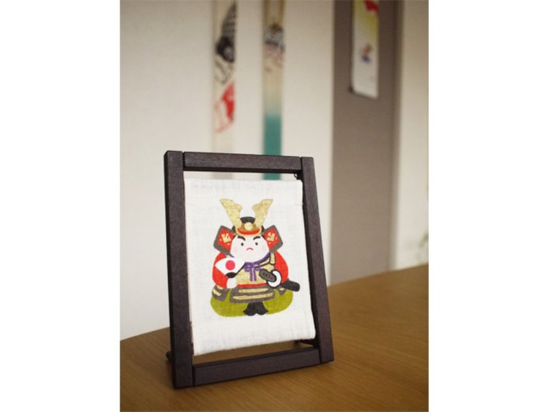 京都手繪亞麻畫框-若武者 - 擺飾/家飾品 - 棉．麻 