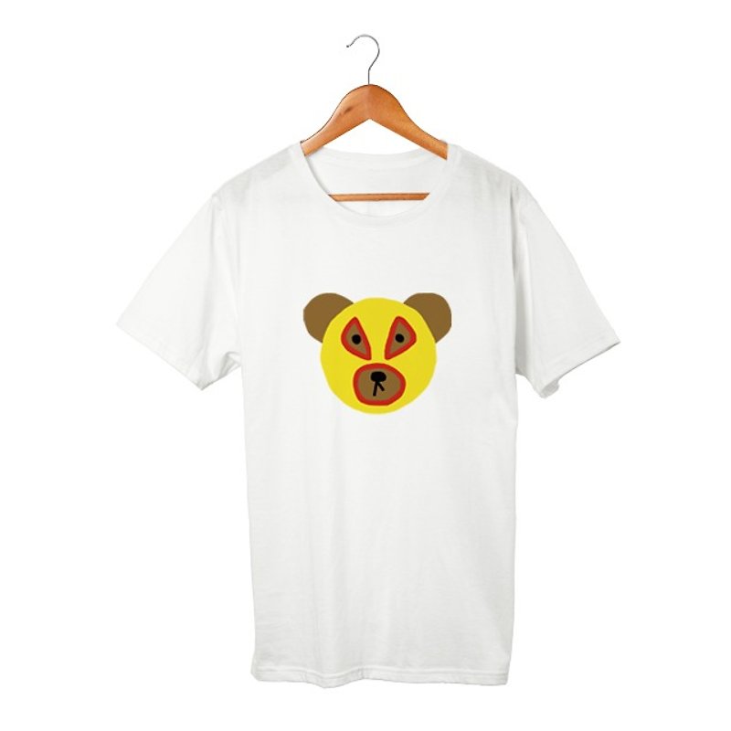 Wrestler Bear #2 T-shirt - Men's T-Shirts & Tops - Cotton & Hemp White