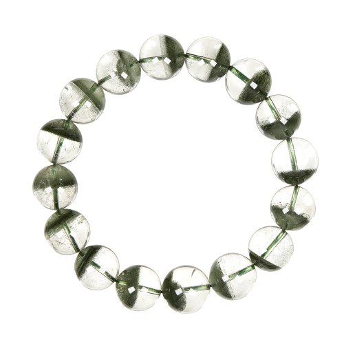 正佳珠寶 Gemsrich Jewelry 【正佳珠寶】綠幽靈 頂級玻璃體聚寶盆 12.9-13.3mm 綠幽靈手珠