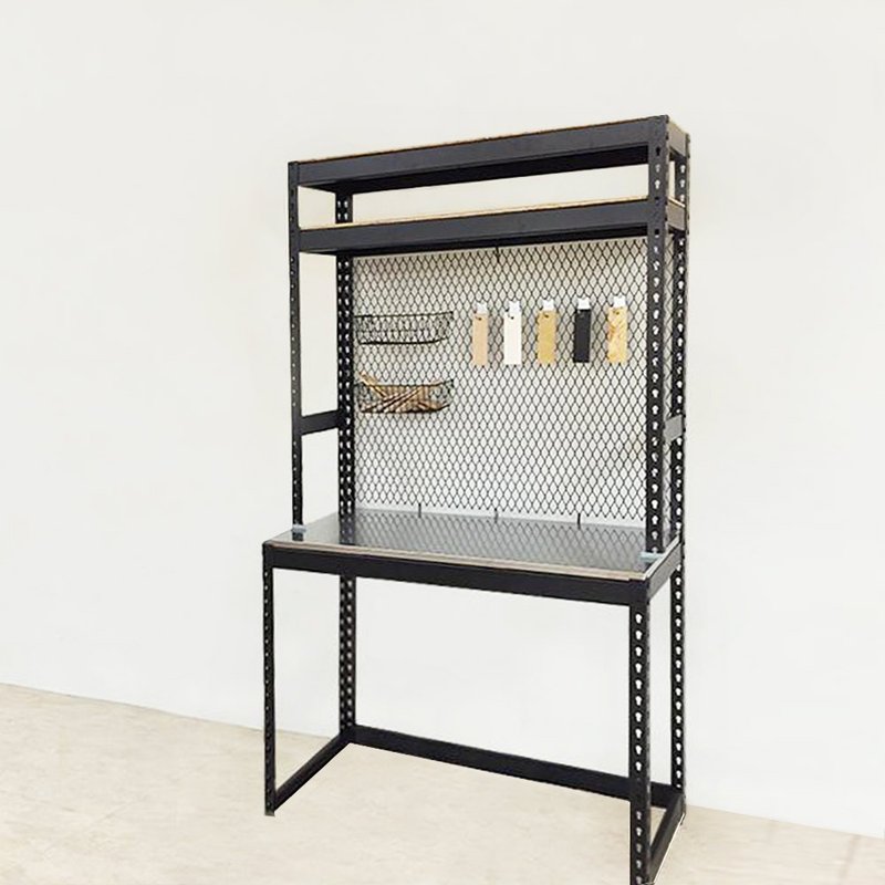 可壁掛三層工作桌120x60x210cm 免螺絲角鋼桌 - 層架/置物架/置物籃 - 其他金屬 黑色