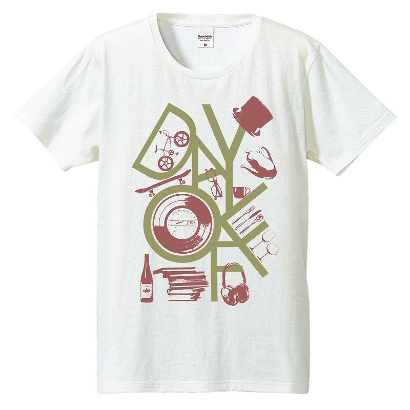 Tシャツ / DAY OFF 2 - 男 T 恤 - 棉．麻 白色