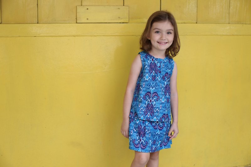 Trendy batik girl clothes - turquoise and purple - 其他 - 棉．麻 藍色
