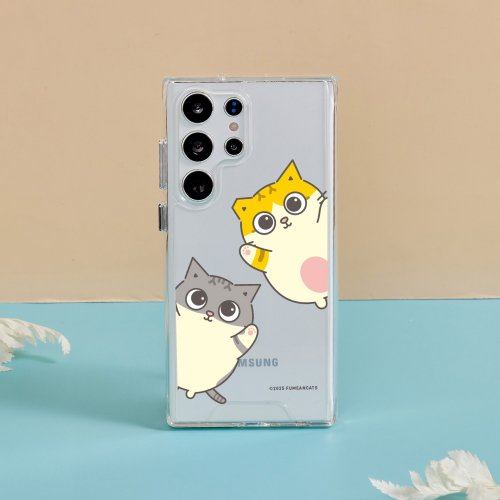 TOYSELECT 黃阿瑪探頭招呼防摔透明SAMSUNG手機殼
