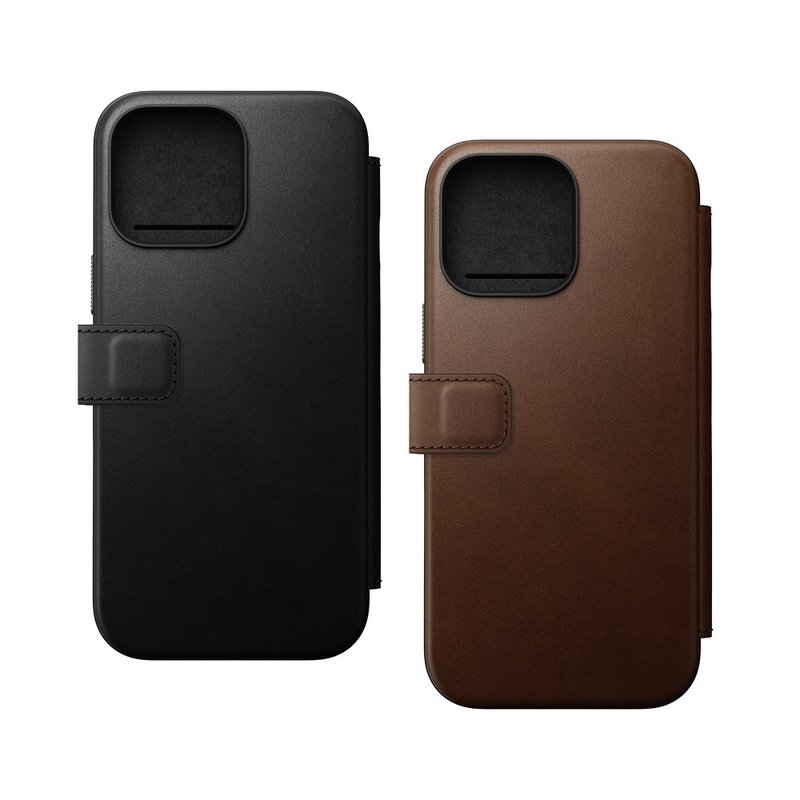 NOMAD iPhone 16 Pro Max 6.9 Modern Classic Leather Case - เคส/ซองมือถือ - หนังแท้ สีนำ้ตาล