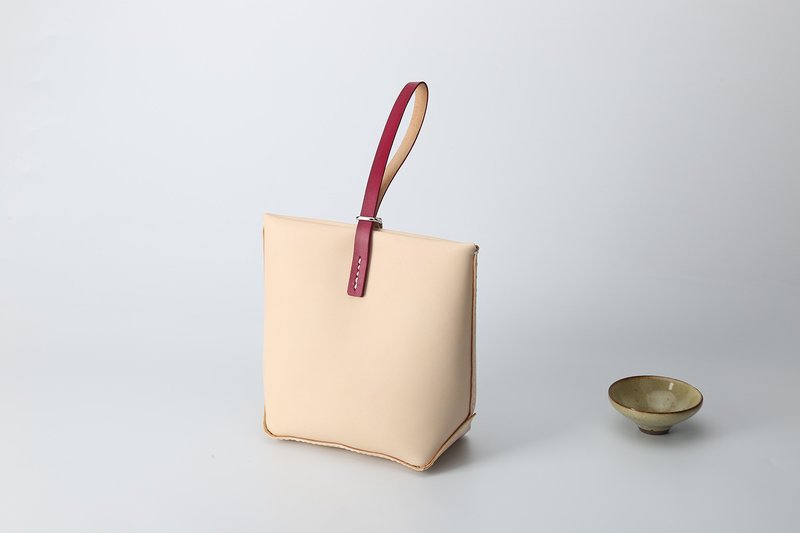 [Customer Order Version] Wrist Bag and Hand Bag - Handbags & Totes - Genuine Leather Red