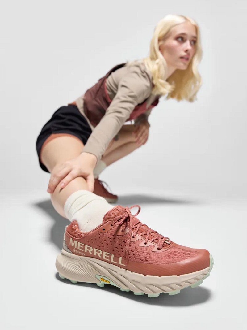 MERRELL AGILITY PEAK 5 GTX健身輕量慢跑越野防水女鞋-岩石紅 - 女運動鞋/球鞋 - 防水材質 