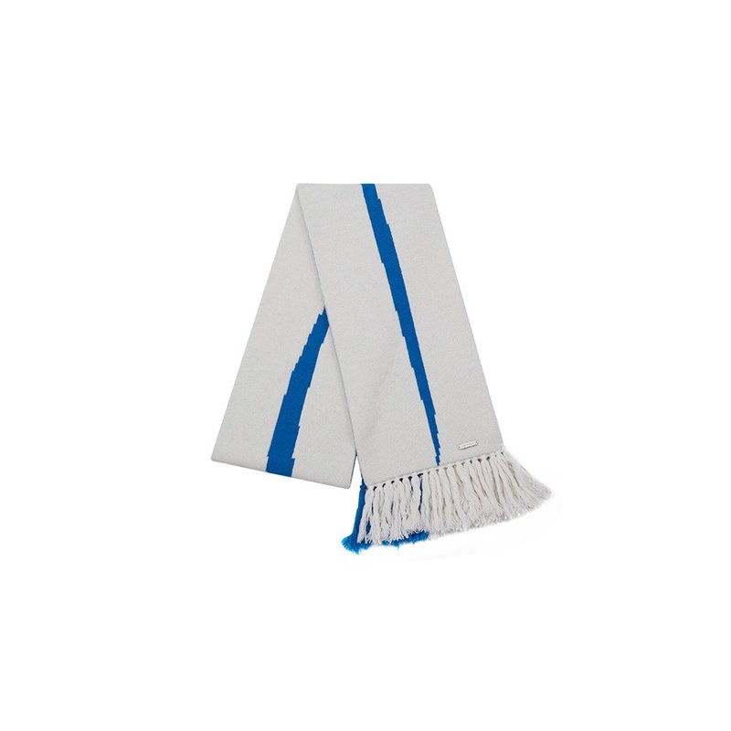 【ISW】Wool Knit Double Color Contrast Scarf-Beige Designer Brand - Knit Scarves & Wraps - Wool 