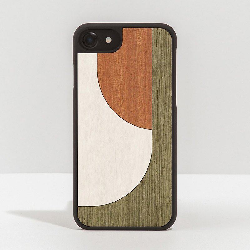 [Pre-Order] Log Phone Case / Curve Green-iPhone / Huawei - เคส/ซองมือถือ - ไม้ สีนำ้ตาล