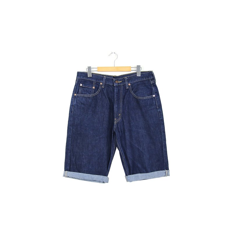 Back to Green :: Pants retrofit Levi's deep blue 537 // both men and women can wear // vintage (DS-01) - Women's Shorts - Cotton & Hemp 