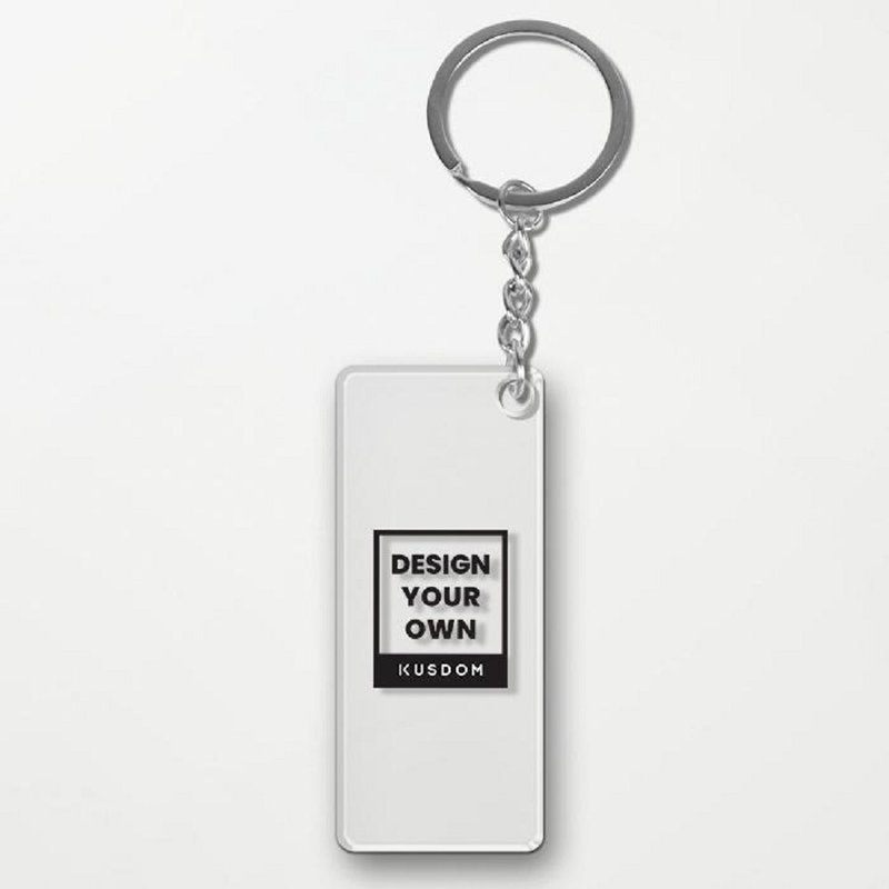 Rectangular acrylic keychain - Keychains - Plastic Transparent